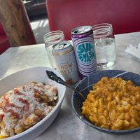 Nooch-os and mac&cheese. Great seltzers too! at The Burrowing Owl in Colorado Springs