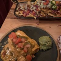 Delicious chimichanga & nachos  at The Burrowing Owl in Colorado Springs