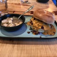 Messy Sloppy with tofu miso soup  at The Burrowing Owl in Colorado Springs