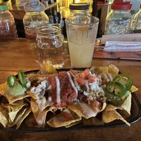 Loaded Fries with Ginger Beer - yum!  at The Burrowing Owl in Colorado Springs