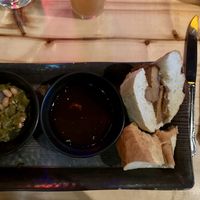 French Dip Sammy with green chili  at The Burrowing Owl in Colorado Springs