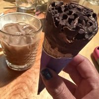 Adult Chocolate Milk & Drumstick- do not sleep on these two!!!!  at The Burrowing Owl in Colorado Springs
