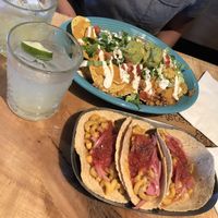 Ranch nachos, Mac and cheese tacos, Coconut Sap and Masked Owl cocktails at The Burrowing Owl in Colorado Springs