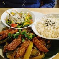 yellow curry  at Ahimsa Vegan Restaurant and Club in Wroclaw