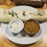 Masala dosa at Ahimsa Vegan Restaurant and Club in Wroclaw