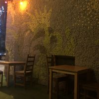 Outside seating area at Ahimsa Vegan Restaurant and Club in Wroclaw