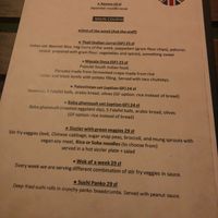 Menu  at Ahimsa Vegan Restaurant and Club in Wroclaw