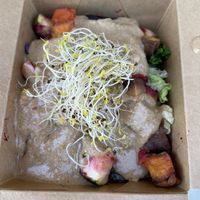 Heartland Bowl w peanut sauce  at Heartwood by the Sea in Halifax