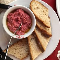 Sourdough bread with hummus! at The Laundromat Cafe in Copenhagen