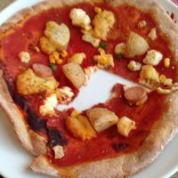 pizza at DevaDeva Cafe in Tokyo