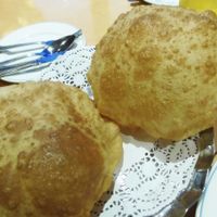 Poori - Deep-fried puffy dough (vegan) at Sagar Vegan & Vegetarian Restaurant - Hammersmith in West London