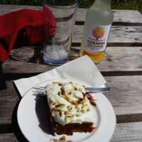 The carrot cake at Apple Tree Cafe in Trevescan