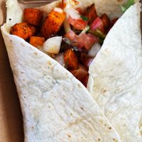 Finntastic Wrap (veganized) at Finn's Island Style Grub in Panama City Beach