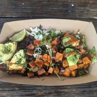 Veggie tacos (sub white sauce for avocado) at Finn's Island Style Grub in Panama City Beach