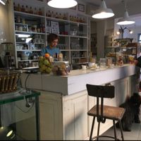 wide selection of vegan pastries at Fram Cafe in Bologna