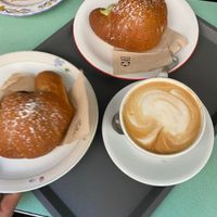 Vegan beioche at Fram Cafe in Bologna