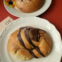 vegan brioche at Fram Cafe in Bologna