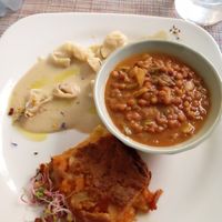 Mixed plate for lunch at Fram Cafe in Bologna