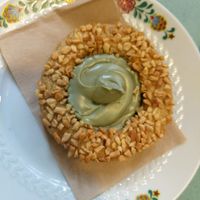Pistachio cookie at Fram Cafe in Bologna