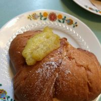 Custards croissant at Fram Cafe in Bologna