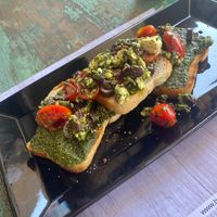 Bruschetta with feta cheese and fresh tomatoes (appetizer) at Basilico in Thessaloniki