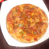 Vegan pizza :) at Vishnu's Pizza Food Truck in Penang