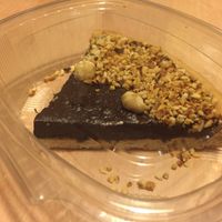 Dark chocolate and hazelnuts cake at O'Vita in Parma