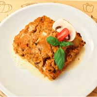 Vegan lasagna. It was linda cold and had no flavour at Universo Vegano - Solferino in Milan