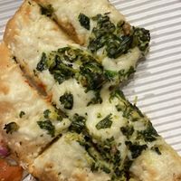 Spinach Artichoke Cheesy bread! Vegan cheese has come a long way! I had to ask repeatedly if this was really vegan because it was so yummy and cheesy!  at Peace Love and Pizza - Due West in Marietta