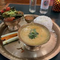 Asparagus and broccoli curry  #Veganuary at Yak Yeti Yak in Bath