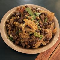 Butternut squash with black chickpeas  at Yak Yeti Yak in Bath