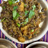 Butternut squash and black chickpeas   at Yak Yeti Yak in Bath