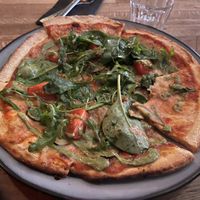 Eat Your Veggies pizza (amazing dressing)  at Crippas Cafe in Gothenburg