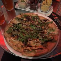 The pizza is unusual but in a really good way. Delightfully devilish!   at Crippas Cafe in Gothenburg