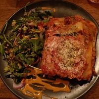 Lasagna at Crippas Cafe in Gothenburg