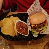 Burger at Crippas Cafe in Gothenburg