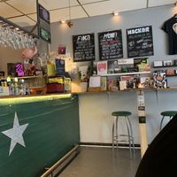 Bar and menu  at Crippas Cafe in Gothenburg