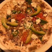 Vegan roasted chicken pizza at Louisiana Pizza Kitchen in New Orleans