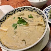 Green Thai curry with tofu  at Khuanjai Thai in Osaka