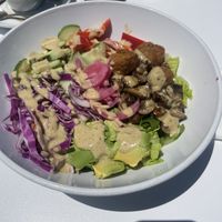Falafel bowl and extra mushrooms +R25  at Kauai in Western Cape