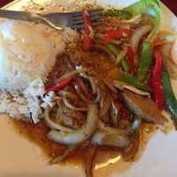 black pepper garlic with mock duck at Leela Thai Cuisine in Fargo