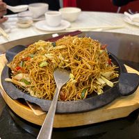 Noodles dish with a peppery sauce   at Light Vegetarian Restaurant in Kowloon