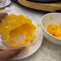 Mango agar agar dessertt  at Light Vegetarian Restaurant in Kowloon