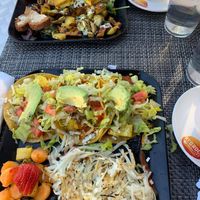 Breakfast tacos and vegetable breakfast hash at Cafe Lush in Albuquerque