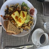 The hash with tofu, beans and avocado👌  at Cafe Lush in Albuquerque