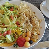 Breakfast tacos with tofu (veganl at Cafe Lush in Albuquerque
