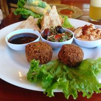 Vegan plate  at Chile Rojo in Puerto Viejo De Talamanca