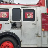 Food truck in Canary Wharf at Red Tent Ethiopia in South East London