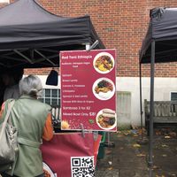 Menu  at Red Tent Ethiopia in South East London