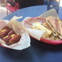 Wings and sandwich at Equelecua Cuban Cafe - Cloud Kitchen in Los Angeles